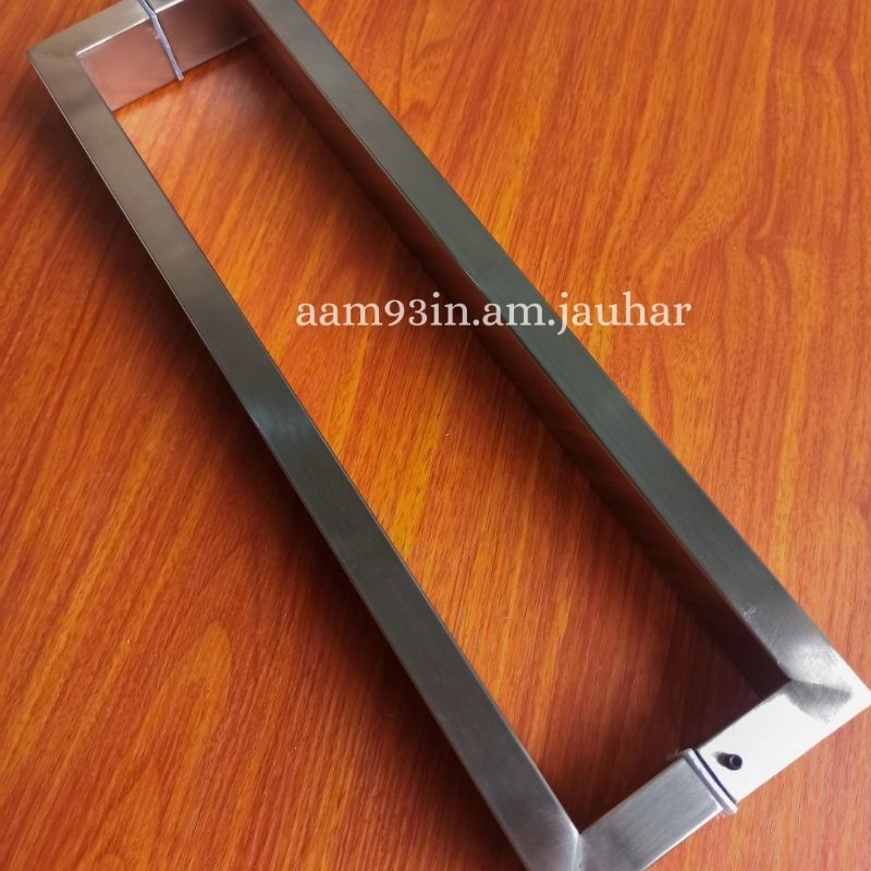 Handle Pintu Rumah Panjang 60 cm / 45 cm Tarikan Gagang Kunci L Kaca Koco Atm Swalayan Caffe / Kayu 