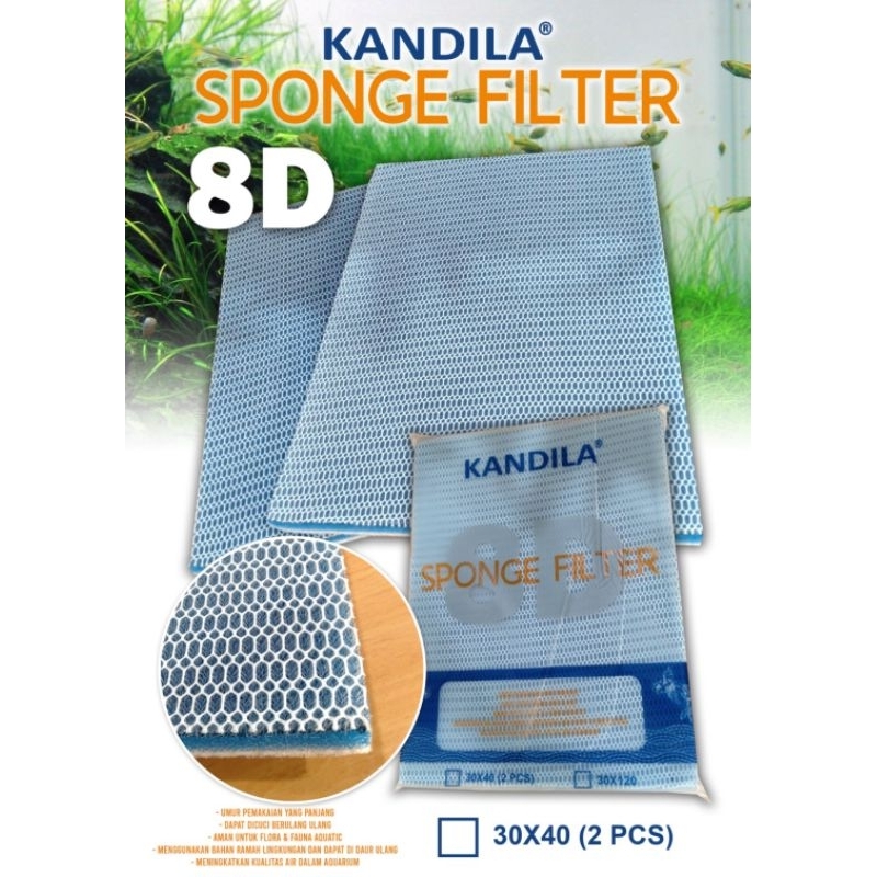 Kandila Kapas busa filter 8D honeycomb