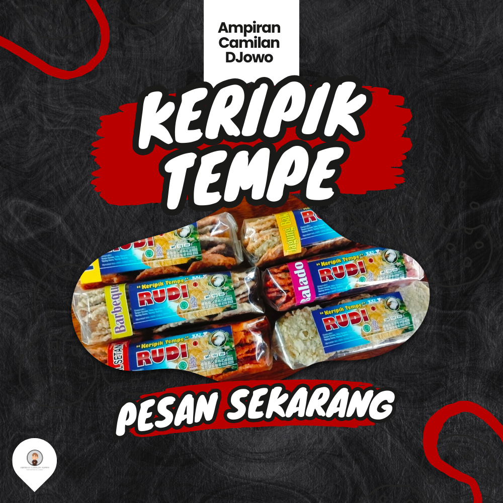 

Keripik Tempe Mini Crispy / Keripik Tempe 100gram / Keripik Tempe Aneka Rasa - Ampiran Camilan Djowo