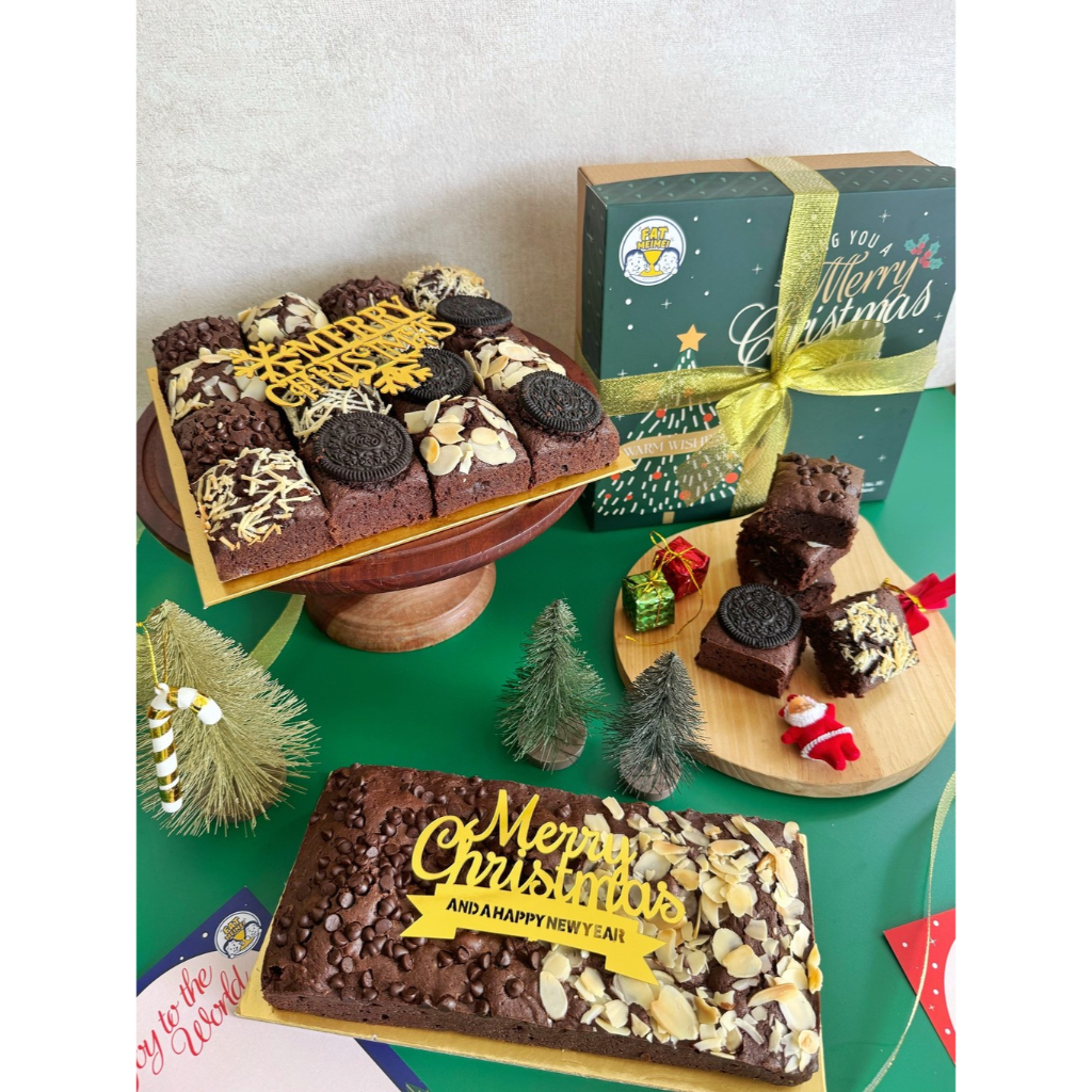 

Fudgy Brownies Christmas Hampers / Hadiah Natal / Parcel Kue Makanan