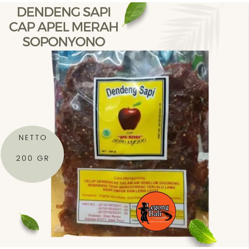 

Dendeng Sapi Cap Apel Merah Soponyono 200 gr