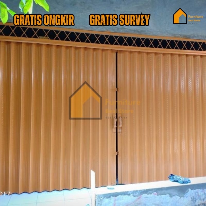 Pintu harmonika ruko / Folding door geser / Rolling door warung