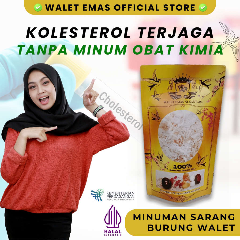 

WALET EMAS NUSANTARA | Sarang Burung Walet - Herbal Obat Alami Kontrol Kolesterol Tinggi Ampuh