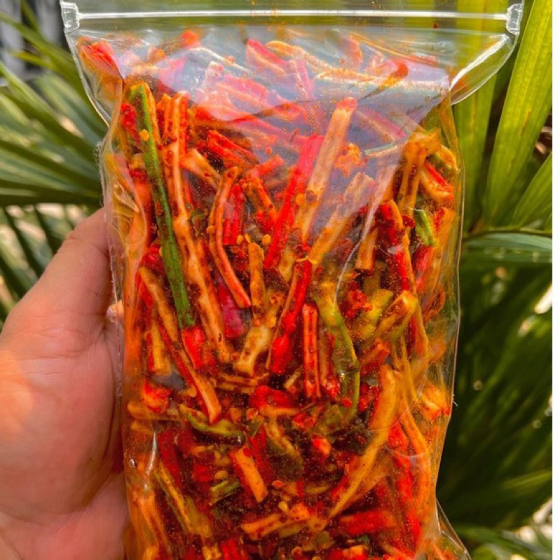 

kurupuk jaat/as beton pedas daun jeruk 1kg