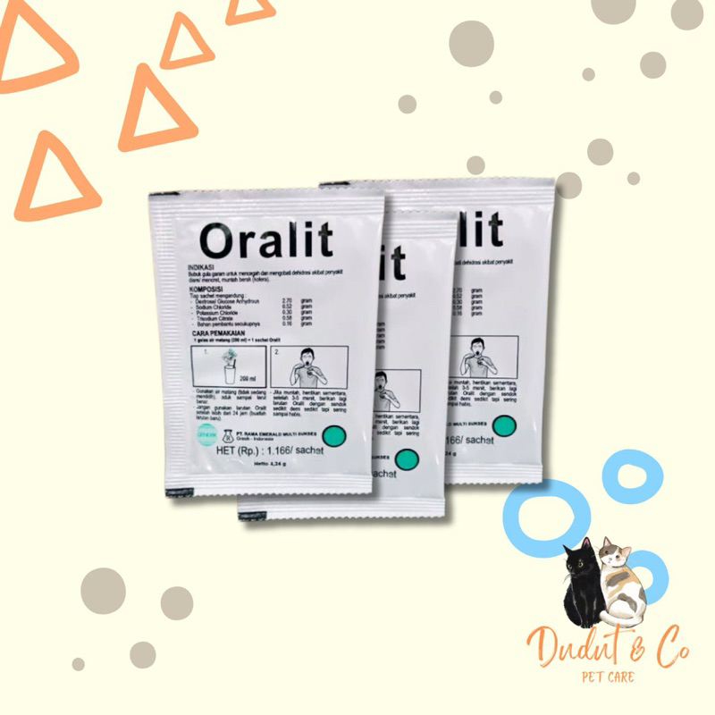 Oralit ORALIT RAMA EMERALD SERBUK 4.24 GRAM SACHET | Cairan Mencegah Dehidrasi Kucing dan Anjing