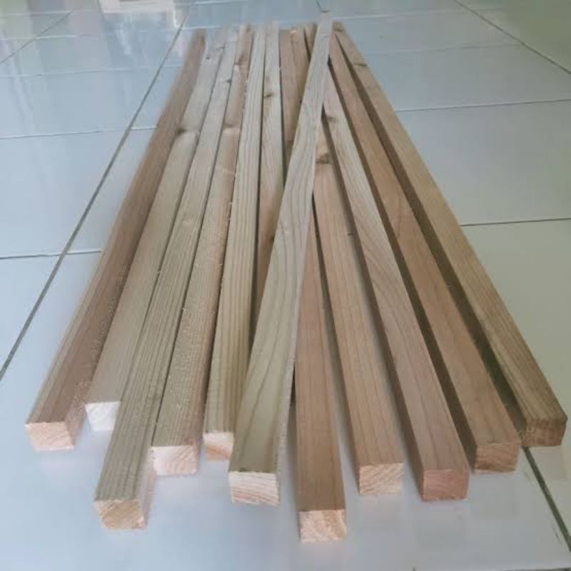 Kayu Reng Jati Belanda 2x3x200 serut halus kayu solid