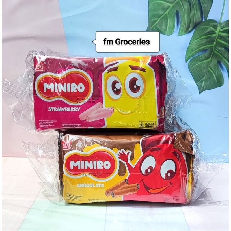 

Miniro wafer roll isi 10 pcs | Tays Baker Snack halal