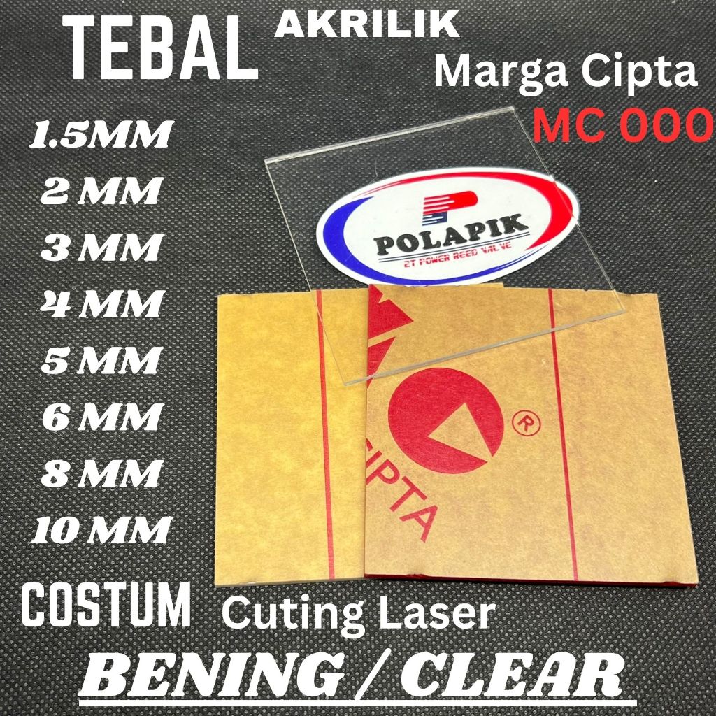 

Akrilik Bening Costum Akrilik Bening Acrylic costum laser Akrilik Marga Cipta Cuting Laser