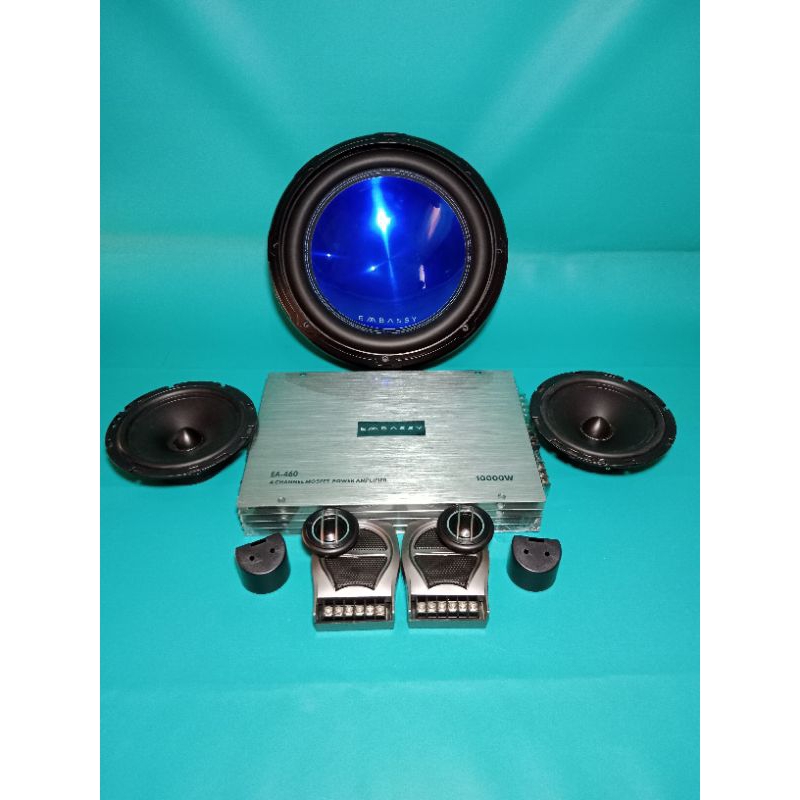 Paket EMBASSY Power EMBASSY EA-460 Subwoofer EMBASSY EW-126 12INCH & Speker Split Embassy