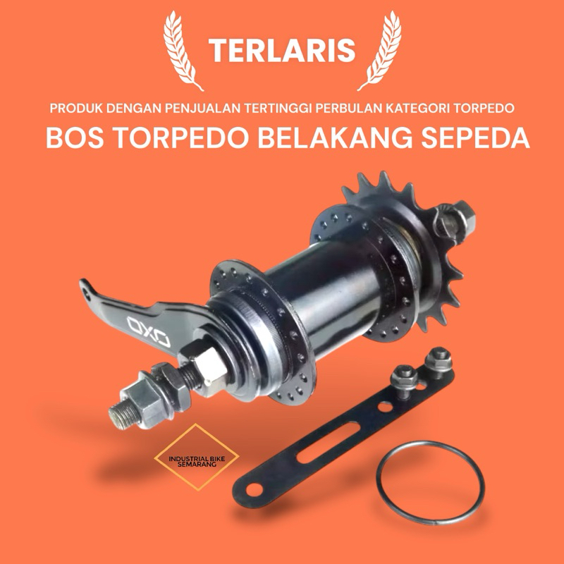 ( BOS TORPEDO OXO / 36H ) Boss Freehub Free hub Belakang Coaster Brake Fixie Sepeda Lipat Mtb dll