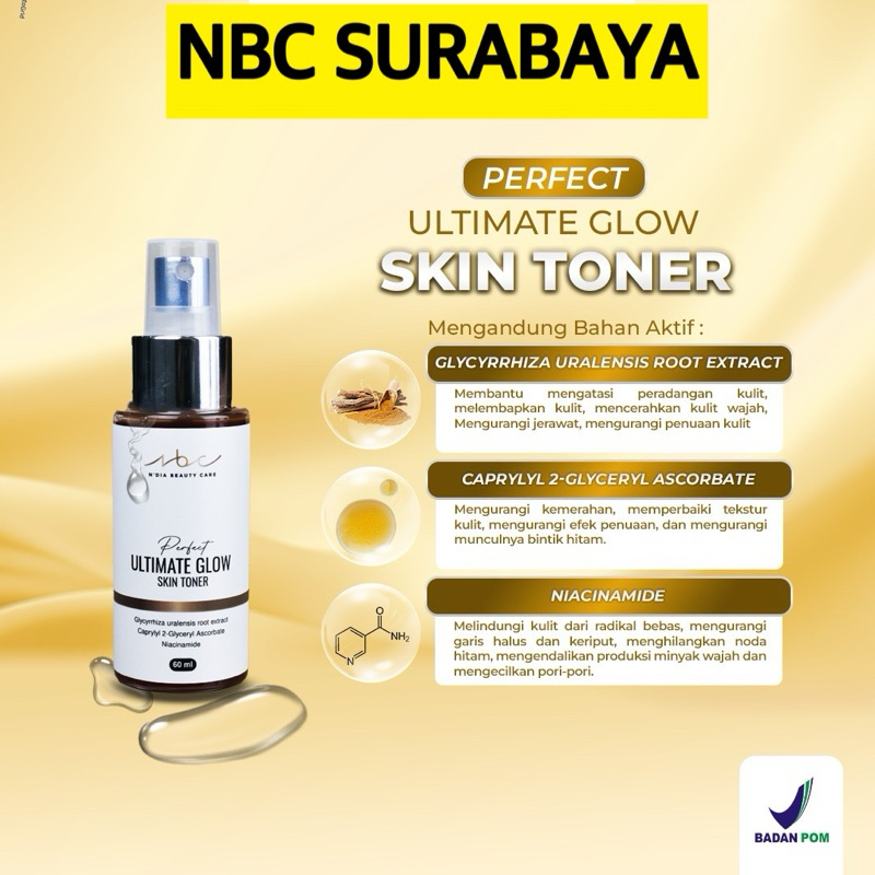 Toner extra NBC / Toner perfect ultimate glow / Toner pemutih / NBC skincare / Ndia beautycare/ tone