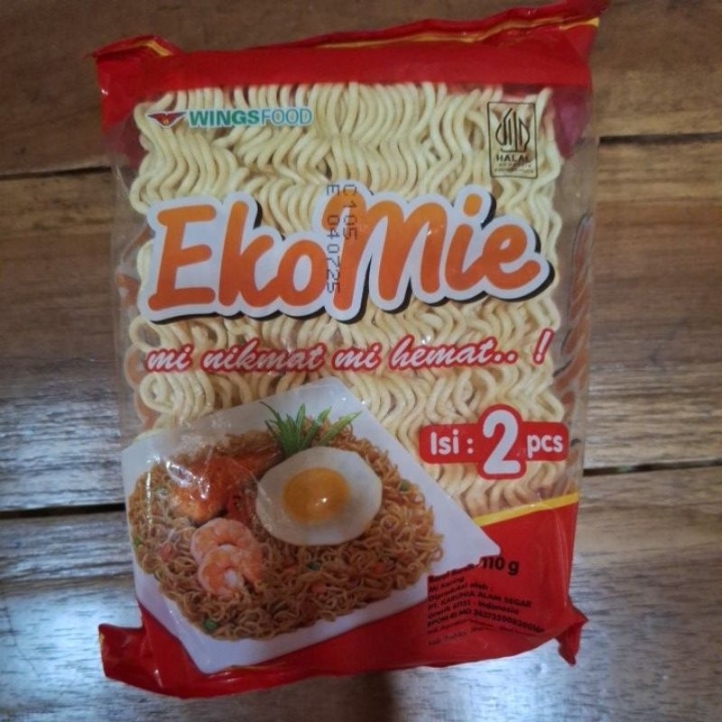 

ecer Mie Kering eko mie isi 2 pcs @ 110 g