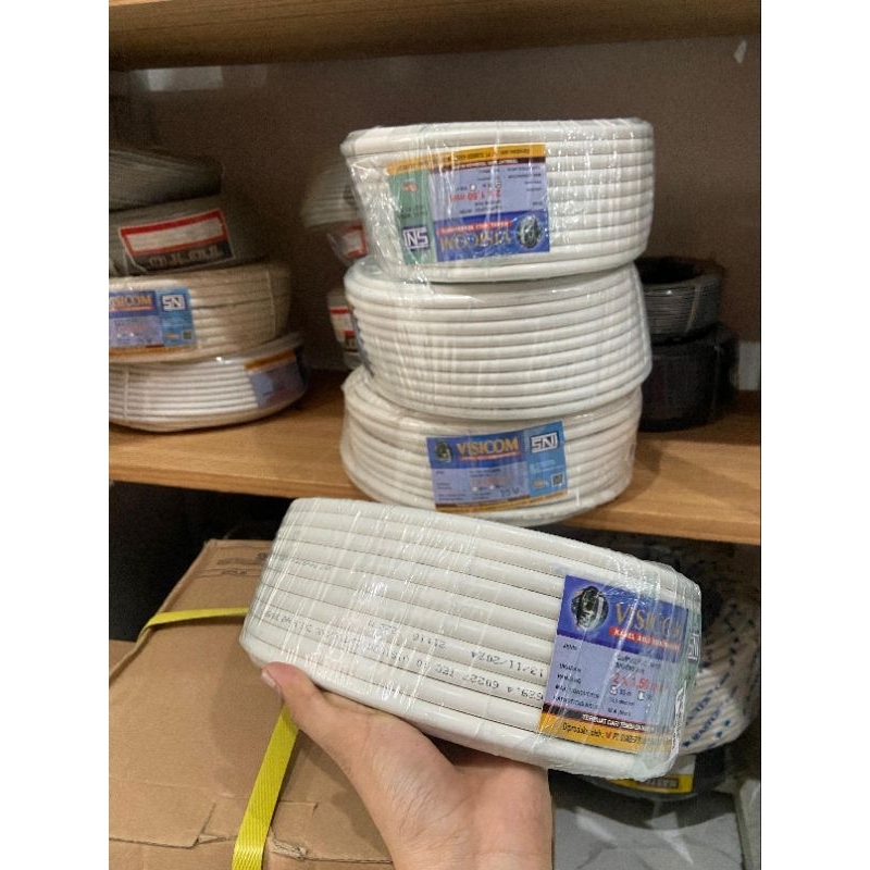 KABEL KAWAT NYM VISICOM 2X1.5mm 25 meter KAWAT TEMBAGA MURNI