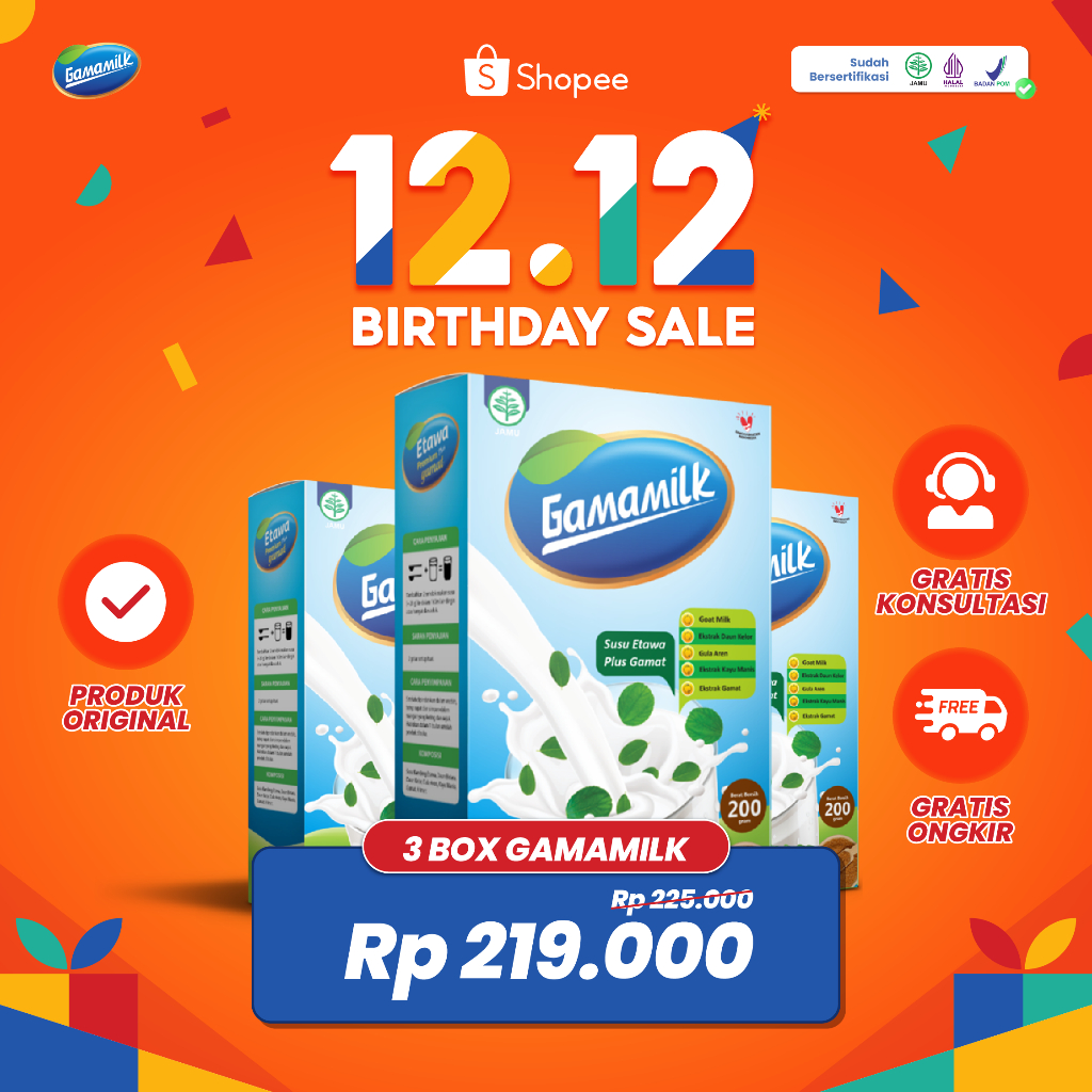 

GAMAMILK PAKET 3 BOX - Susu Etawa Plus Ekstrak Gamat - Original