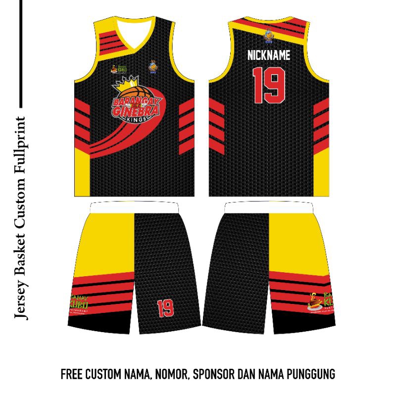 JERSEY BASKET CUSTOM FREE DESIGN FULL PRINTING