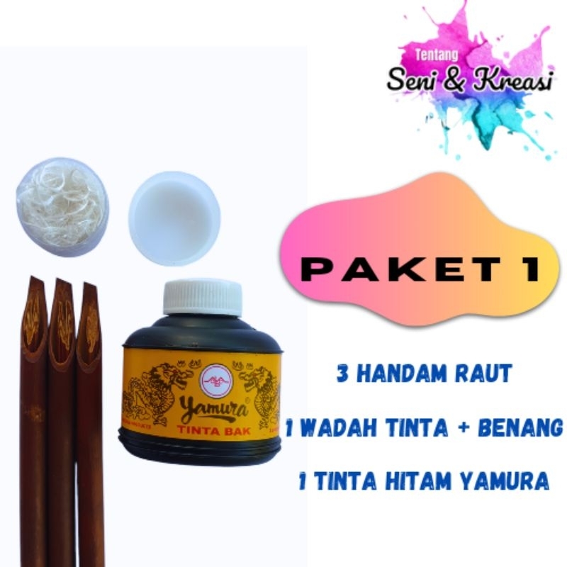 

Paket Belajar Menulis Kaligrafi Tinta YAMURA (Handam, Tinta, Wadah Tinta, Benang)