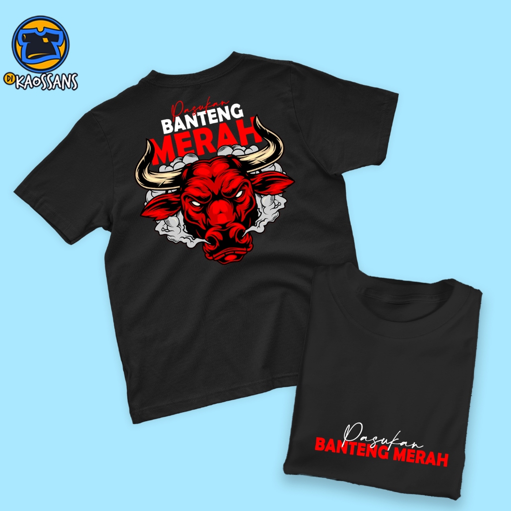 Kaos BANTENG MERAH Tshirt baju distro cotton combed 30s UNISEX KAOS PDI PERJUANGAN