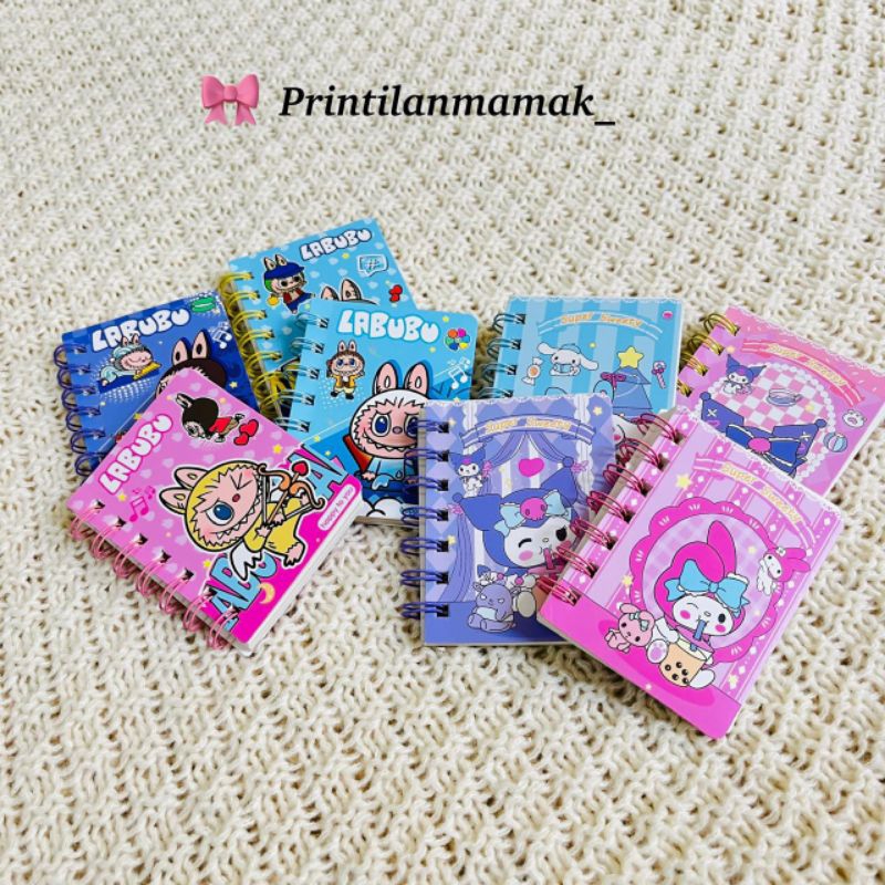 

Notebook Ring Karakter / Buku A7 LABUBU SANRIO Catatan Ring / Buku Tulis Ring