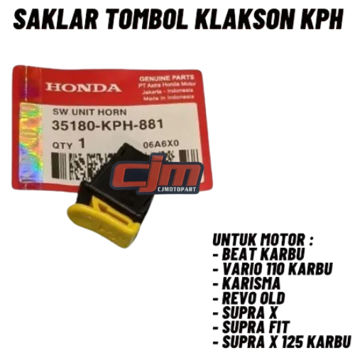 TOMBOL KLAKSON HONDA BEAT KARBU VARIO KARBU KPH BERKUALITAS ORIGINAL