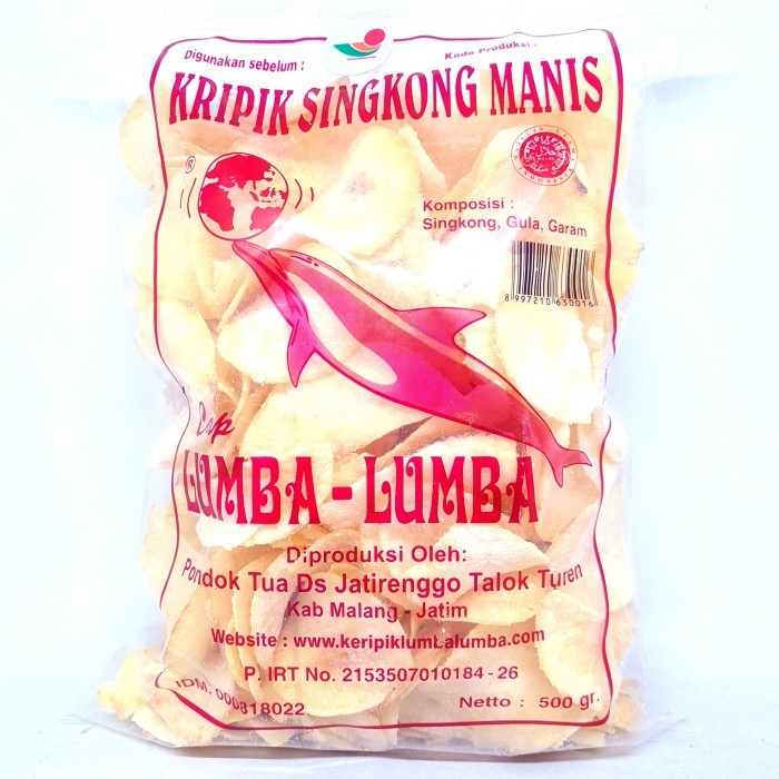 

Keripik Singkong Cap Lumba Lumba Manis/Keripik Singkok Cap Lumba Lumba Asin/Enak/Gurih