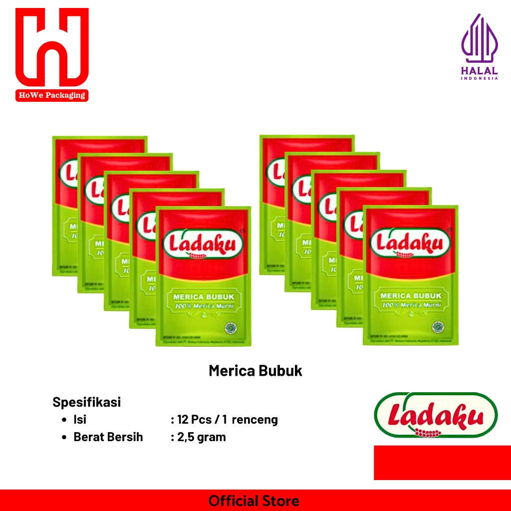 

[12 Pcs] Ladaku Merica Bubuk Sachet 2,5gr