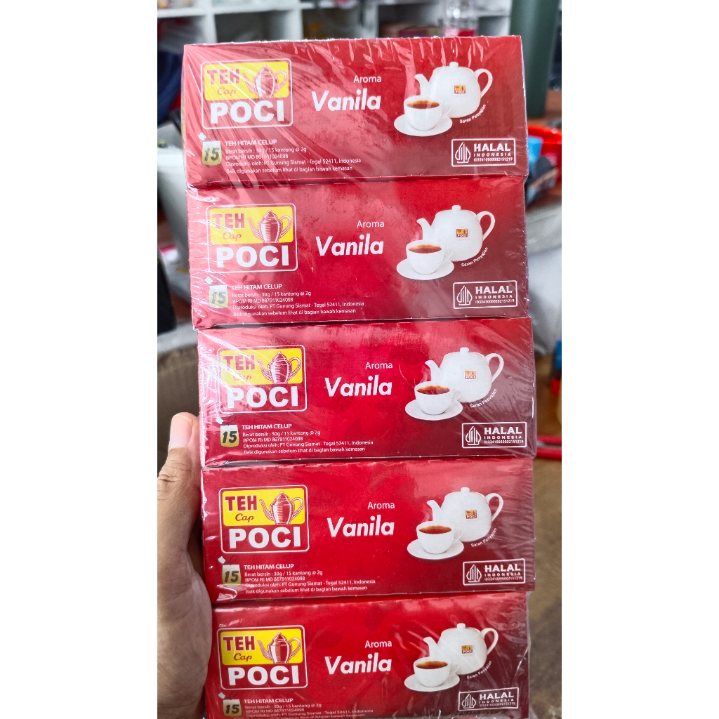 

SDF GROSIR POCI VANILA CELUP 1 SLOP 5 KOTAK/ TEH POCI VANILA CELUP