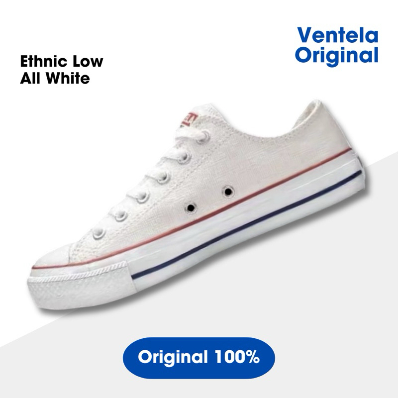 Sepatu Ventela Ethnic Low White Sneakers Original