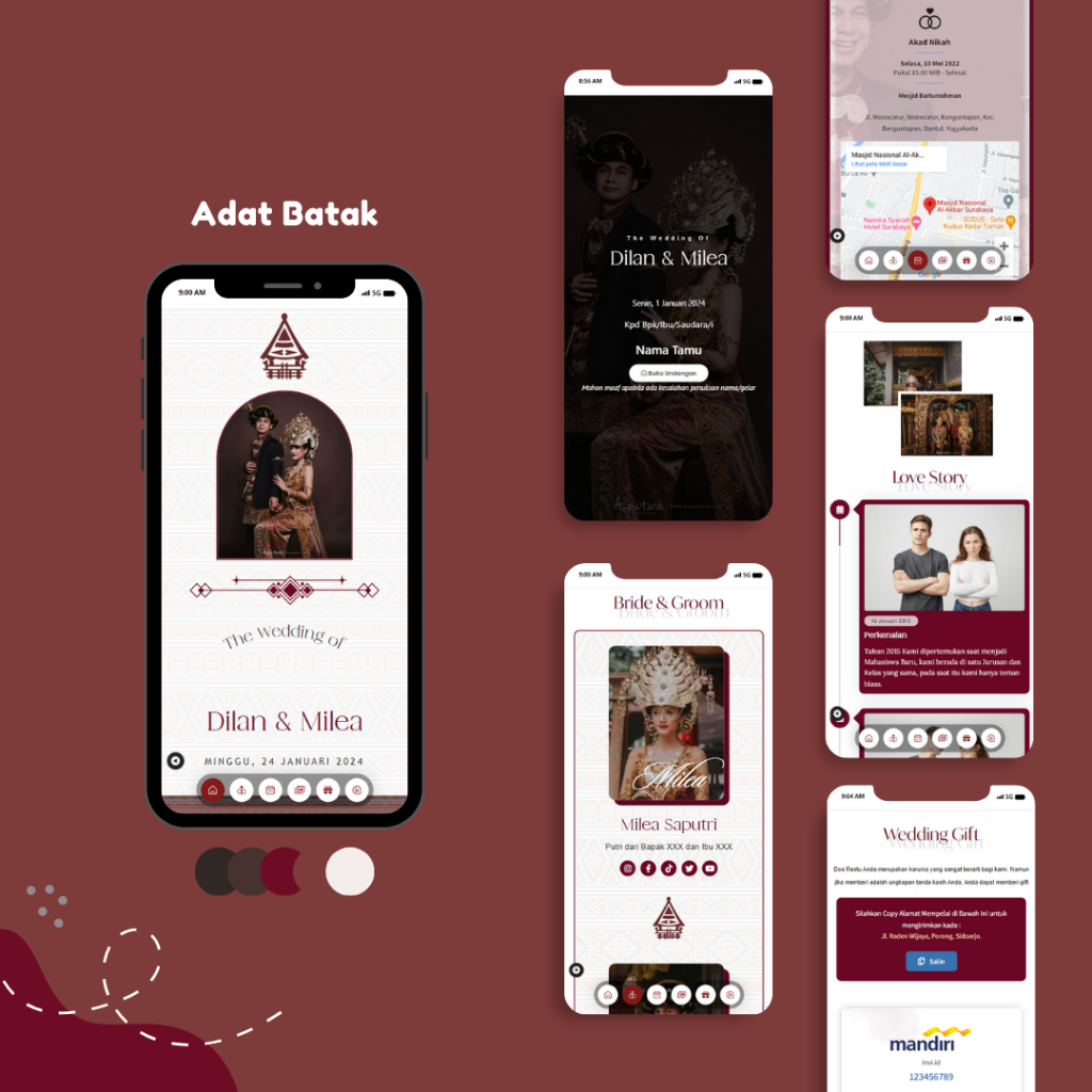 Undangan Digital Website Pernikahan Premium | Adat Batak