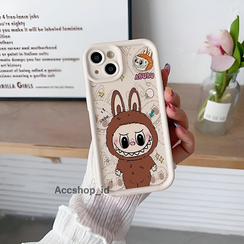 SS1023 SOFTCASE CASING CASE LABUBU MONSTER BROWN COMPATIBLE FOR IPHONE X XR XS MAX 6 6+ 7 7+ 11 12 1