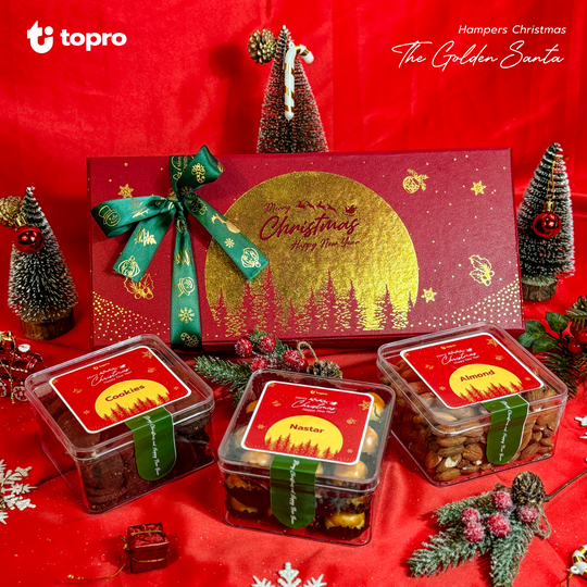 

Hampers Christmas The Golden Santa - Hampers Natal Premium