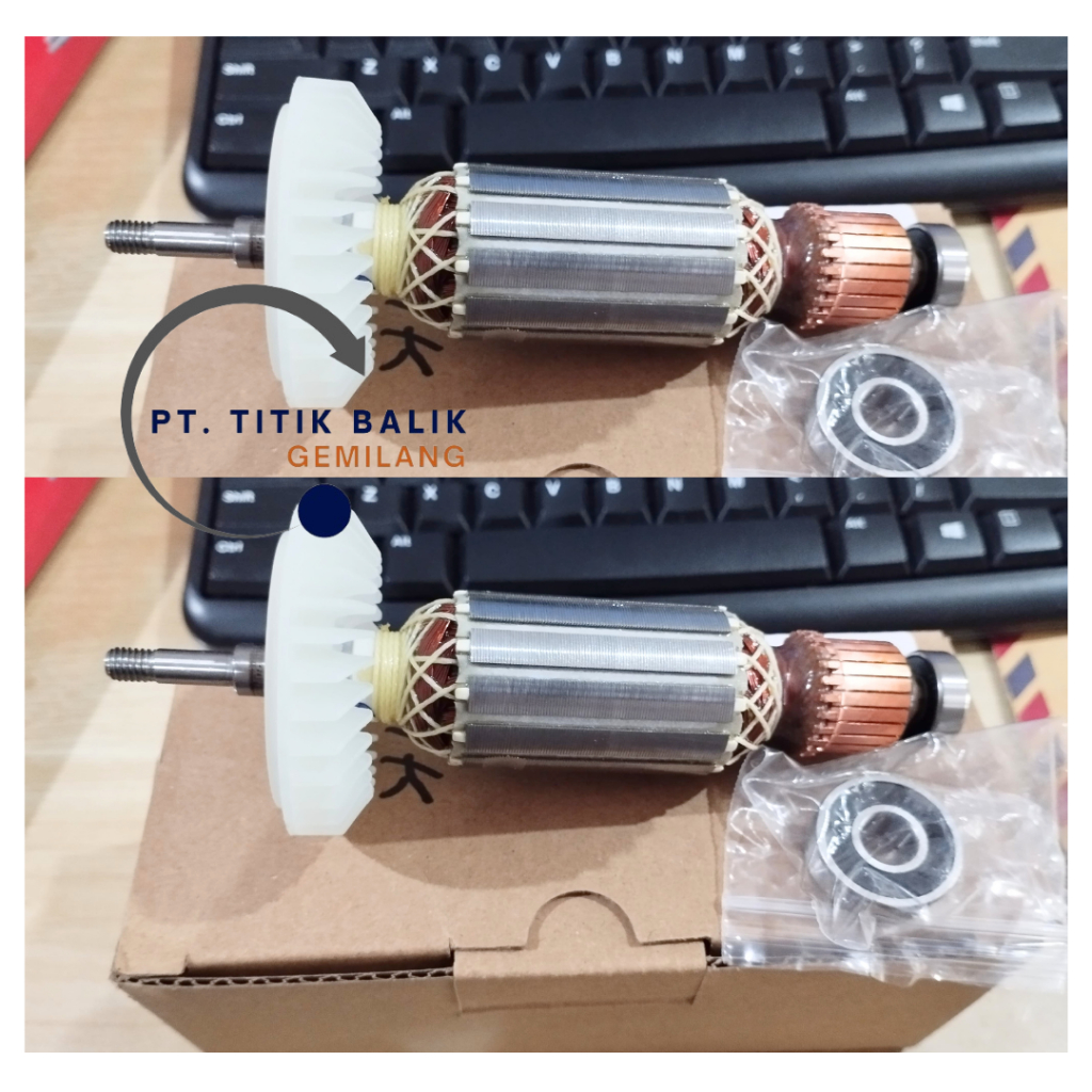 DCA ARMATURE Gurinda ASM15-100B / Angker Motor Dinamo Gerinda DCA ASM 15