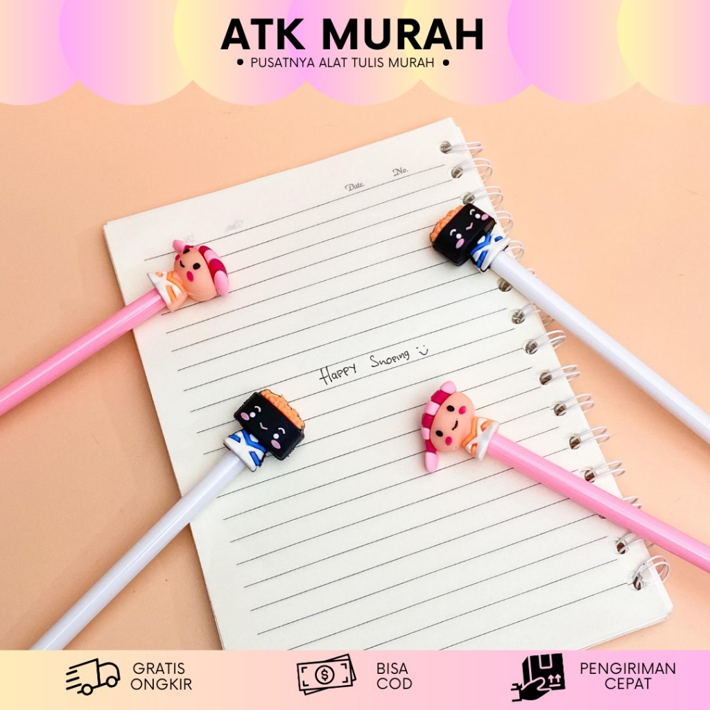 

PULPEN GEL FOOD SUSHI PG-1485 PENA LUCU GEMAS KADO UNIK KOREA AESTHETIC COD