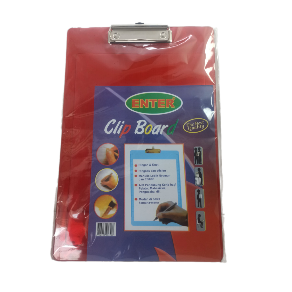 

CLIPBOARD / PAPAN UJIAN / PAPAN JALAN / CLIP BOARD F4 ENTER TRANSPARANT