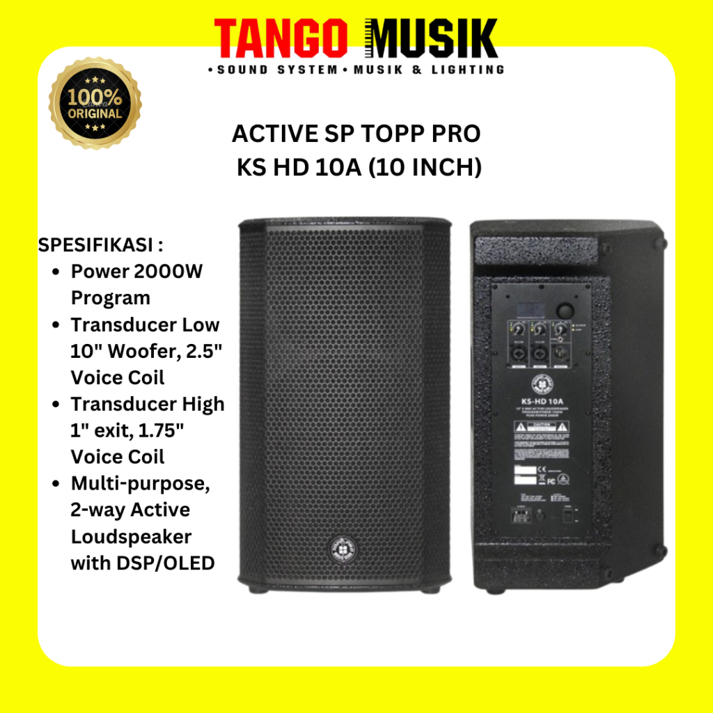 Active Speaker Topp Pro KS HD 10 A (10 INCH) Original Harga 1 Unit / Speaker Aktif Topp Pro 10 Inch 