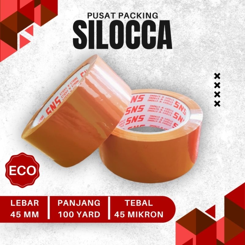 

LAKBAN COKELAT 100 YARD ECO X 45 MM SNS/MPI KUALITAS TERBAIK/SELOTIP/ISOLASI/SOLASI/TAPE