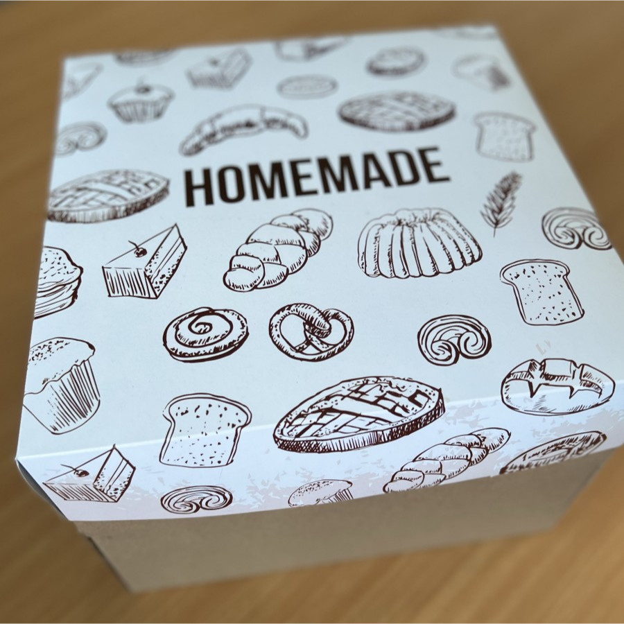 

( 5 Pcs ) Dus Hampers Cheesecake Box Packaging Kue Kering Edisi Home Made Ukuran 25x25x10 cm