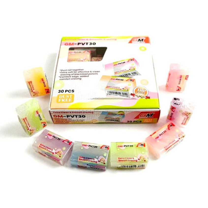 

Harga Grosir Per (10pcs ) Penghapus Eraser warna Bening Sedang 3X2X1cm