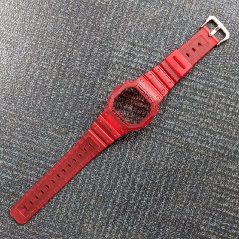 CASIO GSHOCK STRAP BEZEL BESEL DW 5600 GWX GRX GB 5600 GW 5000 MERAH RED MATTE DOFF