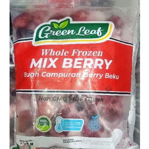 

Mix Berry Frozen Green Leaf 500 gr