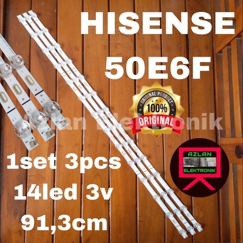 BACKLIGHT LED TV HISENSE 50" 50E6F LAMPU BL HISEN 50in 14LED 3BTG 3V