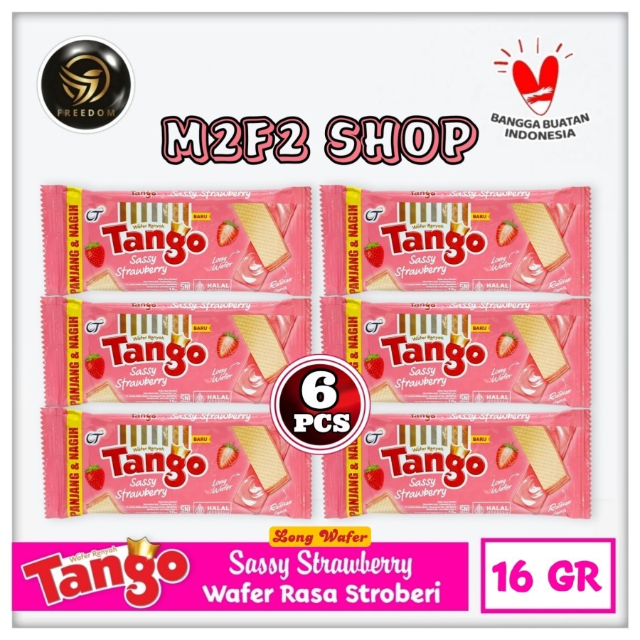 

Tango Wafer Sassy Strawberry | Krim Stroberi Sachet - 16 gr (Kemasan 6 Pcs)