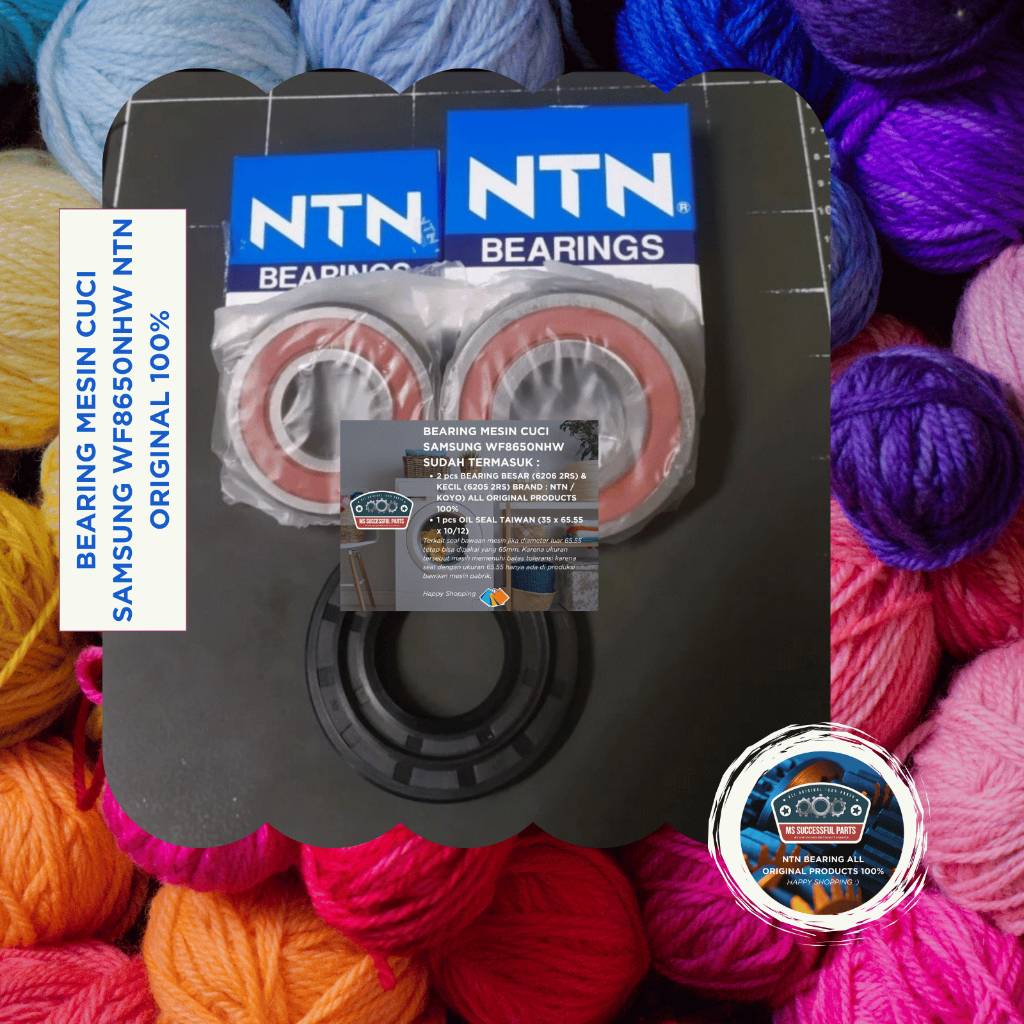 BEARING KIT MESIN CUCI SAMSUNG WF8650NHW KOYO/NTN WF 8650 NHW
