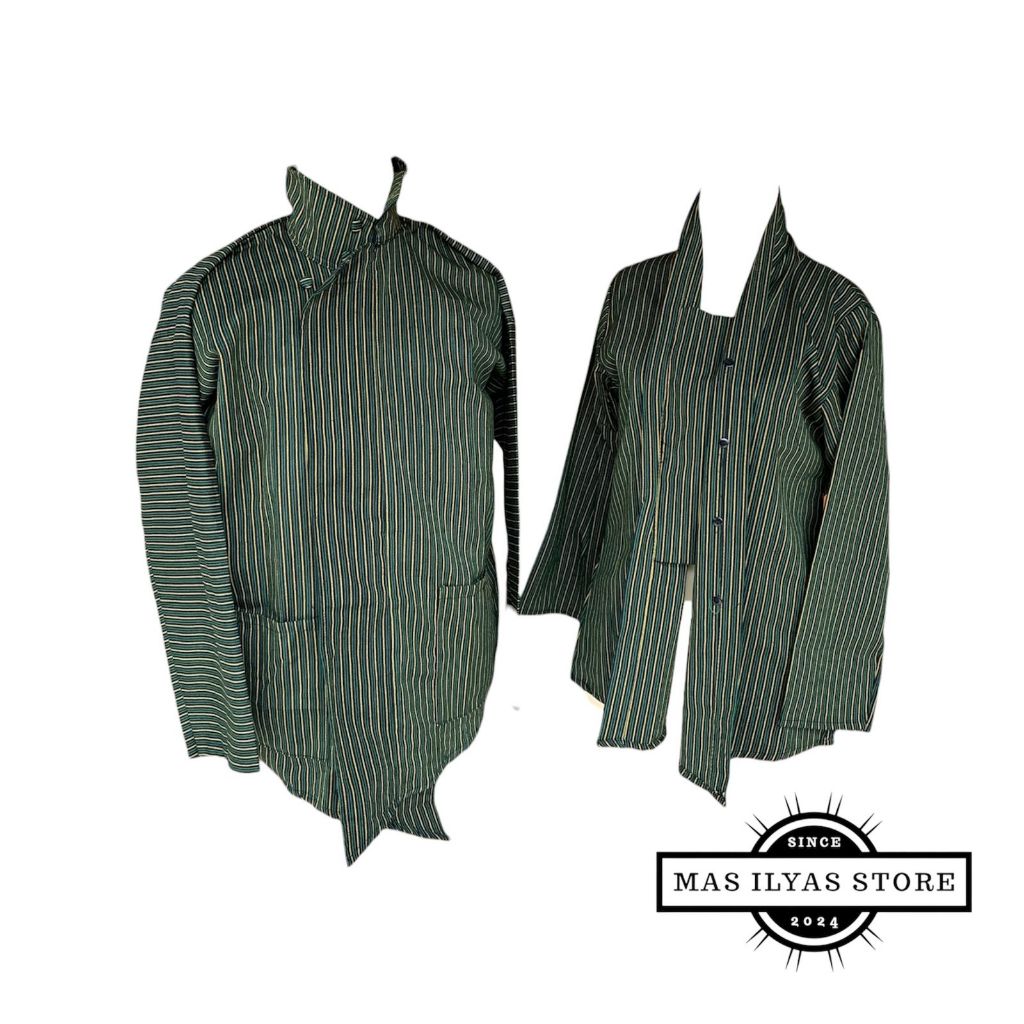 Surjan Lurik Hijau Pria Wanita Dewasa/Lurik Pria Dewasa/Kebaya Wanita Dewasa/Baju Tradisional