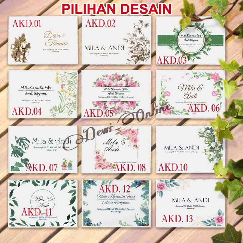 

Amplop Kondangan Custom Gratis pasang nama alamat