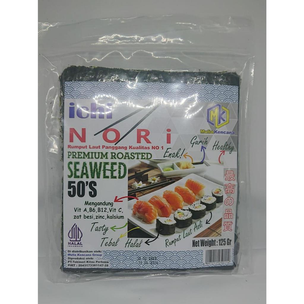 

ICHI NORI SUSHI NORI 50 LEMBAR - ICHINORI SUSHI NORI KUALITAS PREMIUM HALAL