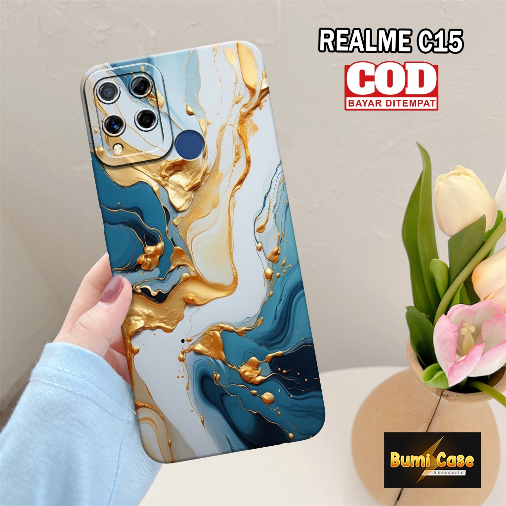 Bumi Case Realme C15 Terbaru - Fashion Case Abstrak - Softcase Pro Camera Realme C15 - Casing Hp Rea