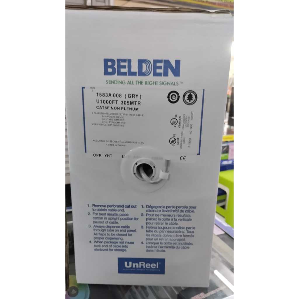 KABEL LAN UTP CAT 6 BELDEN / BELDEN LAN CAT6 / KABEL DATA BELDEN CAT 6