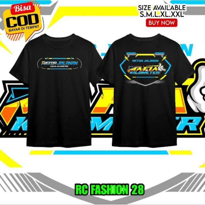 Kaos Aktor Jalanan Mafia Kilometer // Baju Kaos Pria wanita Unisex Combed 24s
