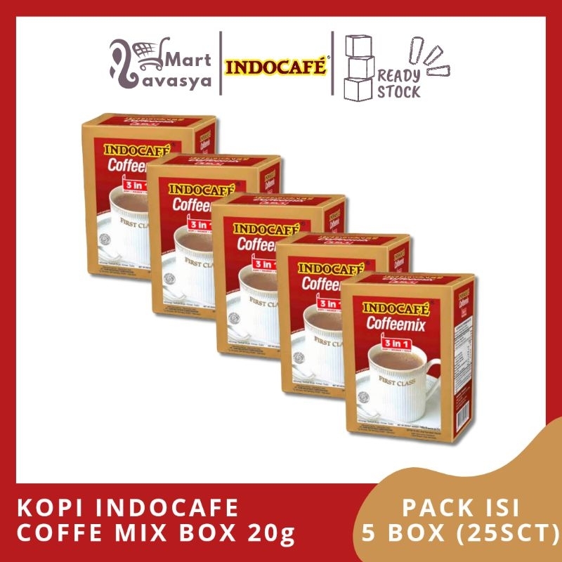 

KOPI INDOCAFE COFEE MIX 3 in 1 BOX 20g - 1 PACK ISI 5 BOX - KOTA BANDUNG - LAVASYA MART