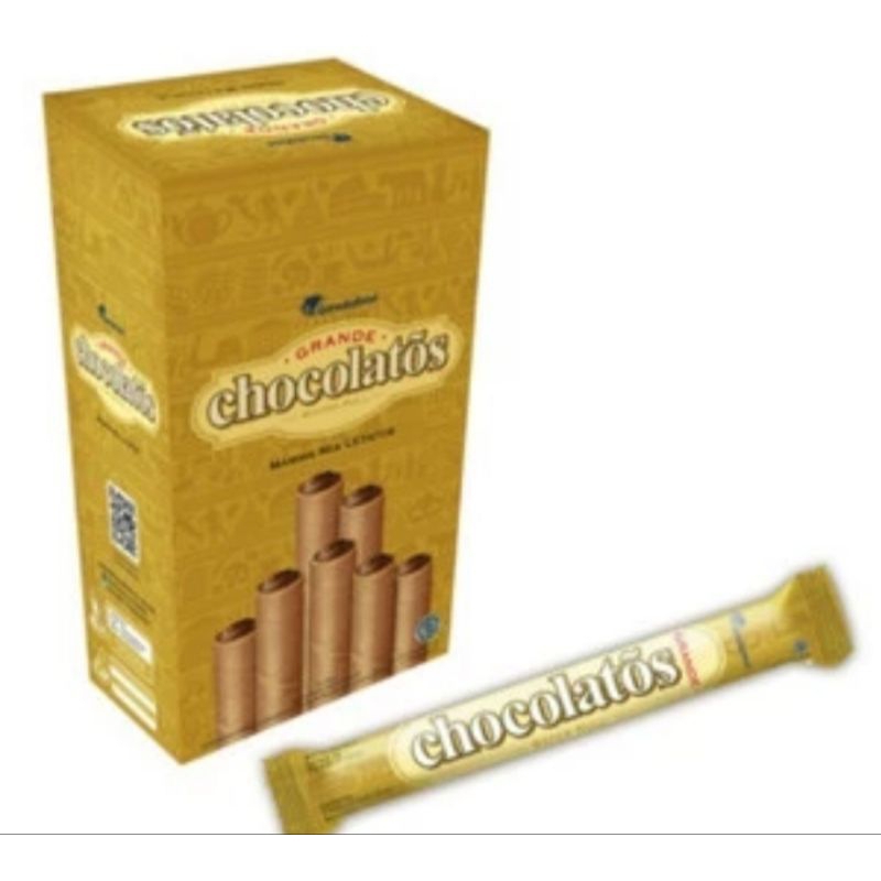 

CHOCOLATOS WAFER ROLL ISI 24 x 8.5 GRAM CLASSIC COKELAT COKLAT